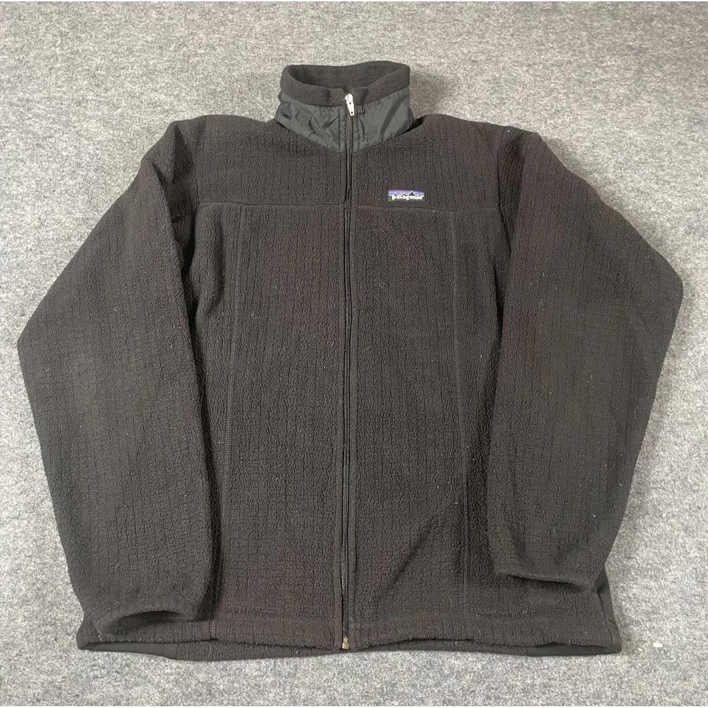 Patagonia Jacket Womens Small Black Full Zip Fleece Outdoors Hiking Polartec Ski